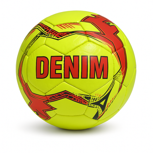 Denim Football, Size 5, Hand Stitched, Pvc Football, 32 Panel