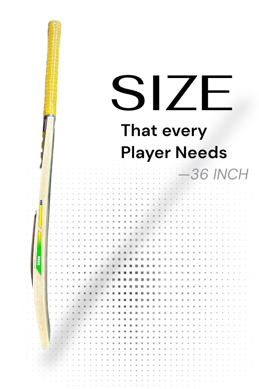 DONN Hard Tennis Ball Bat, Kashmir Willow, 36 Inch