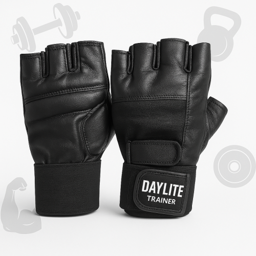 Leather Gym Gloves Trainer, Unisex.